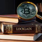 **A stack of lesser-known books about blockchain technology. The books have intriguing titles suggesting niche topics within blockchain like logistics, RWA tokenization, and cryptocurrency portfolio security. The scene is set in a cozy, dimly lit study, with a magnifying glass resting on the top book, implying hidden knowledge and discovery.**
