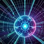 A vibrant, futuristic visualization illustrating the evolution of the blockchain ecosystem. The image should depict a clear transition from a small, speculative "niche" (represented by faint, scattered digital nodes) expanding into a robust, integrated "global economy segment" (shown as a dense, interconnected network). Key elements like glowing DeFi interfaces with complex financial graphs, digital art NFTs, and immersive Web3/Metaverse environments with interacting avatars should be seamlessly integrated. The overall scene should convey maturity, innovation, and the tangible value blockchain brings to ownership, contracts, and human interaction.