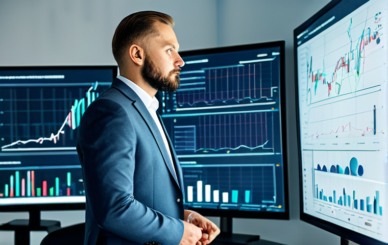 A professional Polish business executive, fully clothed in a modest business suit, stands in a sophisticated, modern office. They are looking intently at a holographic display showing abstract blockchain network diagrams and cryptocurrency charts, symbolizing the dynamic digital world. The environment is clean and brightly lit, reflecting innovation and forward-thinking. safe for work, appropriate content, perfect anatomy, correct proportions, natural pose, well-formed hands, proper finger count, professional photography, high quality, family-friendly.